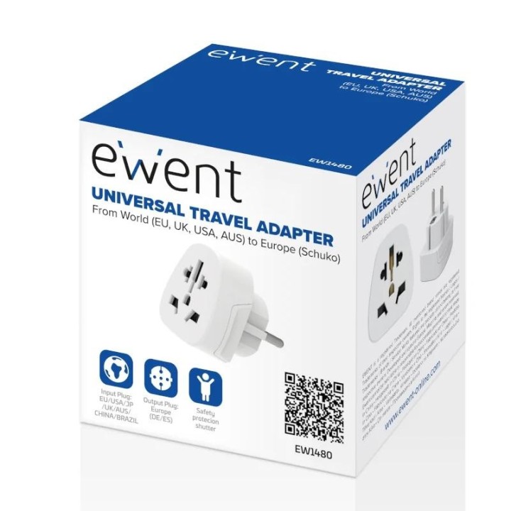 ewent adaptador de viaje universal