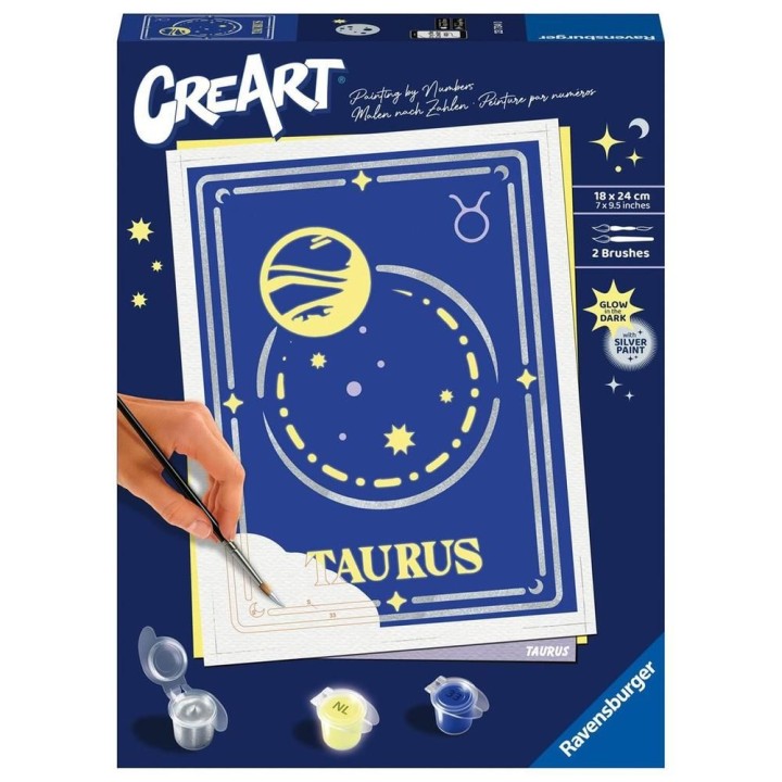 ravensburger kit para pintar con n?meros ravensburger creart serie trend d zodiac: tauro