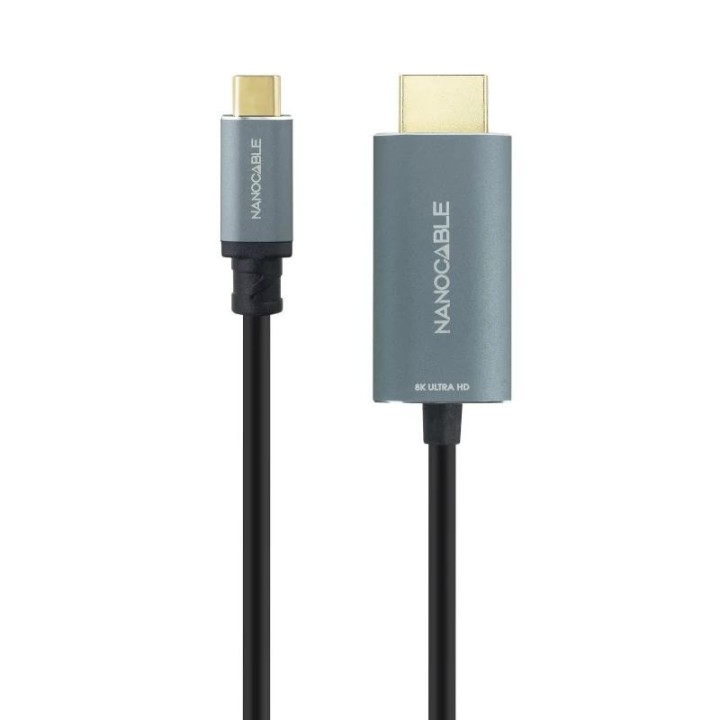 nanocable conversor usb-c a hdmi 2.1 8k@60hz 1.8m