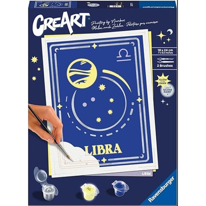 ravensburger kit para pintar con n?meros ravensburger creart serie trend d zodiac: libra