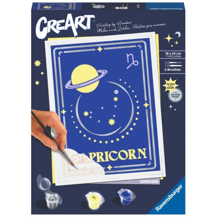ravensburger kit para pintar con n?meros ravensburger creart serie trend d zodiac: capricornio