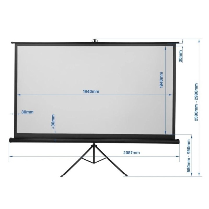 iggual pantalla 112 200x200 cm con tripode+bolsa
