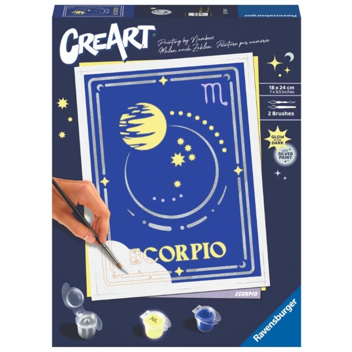 ravensburger kit para pintar con n?meros ravensburger creart serie trend d zodiac: escorpio