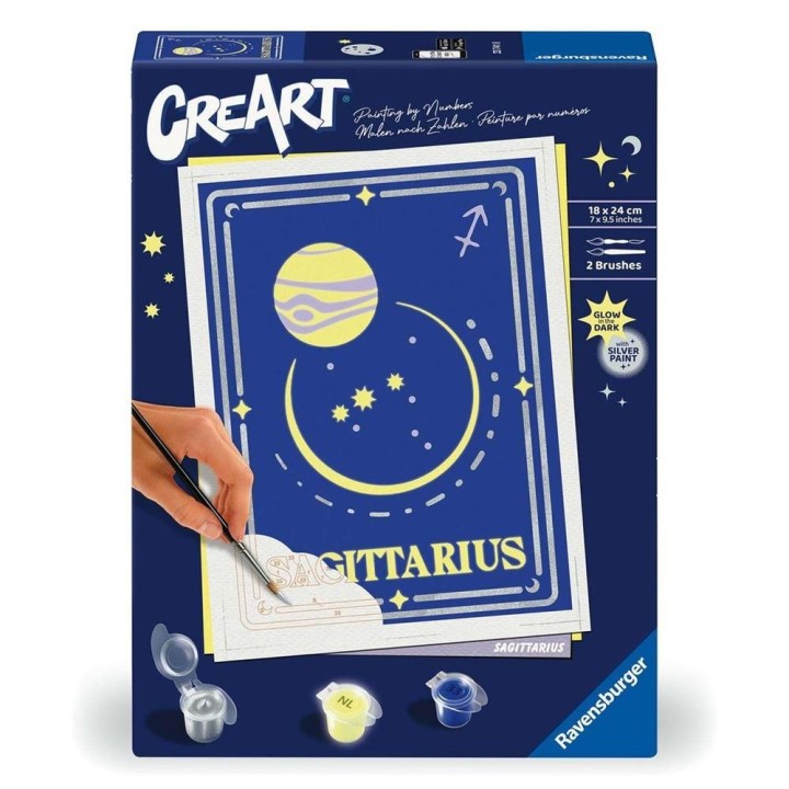 ravensburger kit para pintar con n?meros ravensburger creart serie trend d zodiac: sagitario