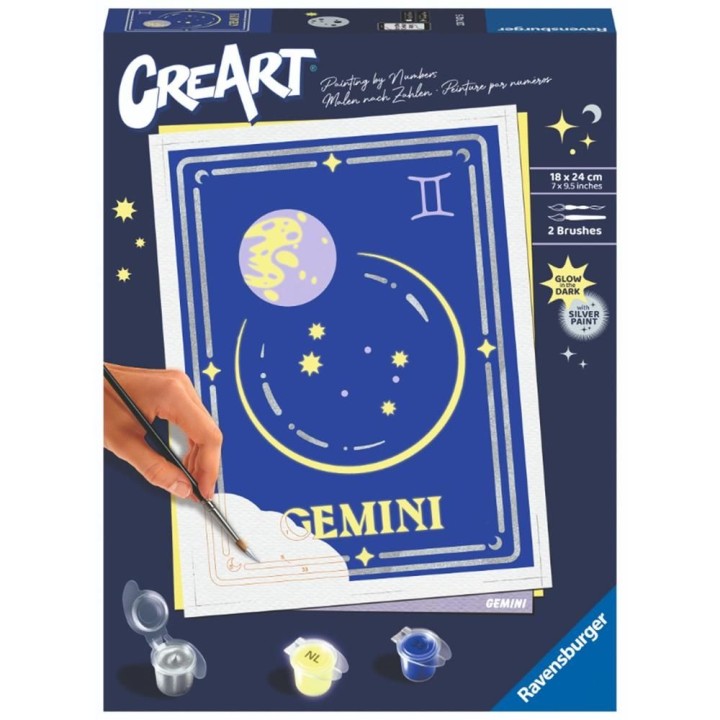 ravensburger kit para pintar con n?meros ravensburger creart serie trend d zodiac: geminis