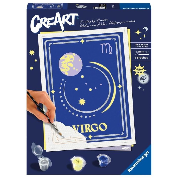 ravensburger kit para pintar con n?meros ravensburger creart serie trend d zodiac: virgo