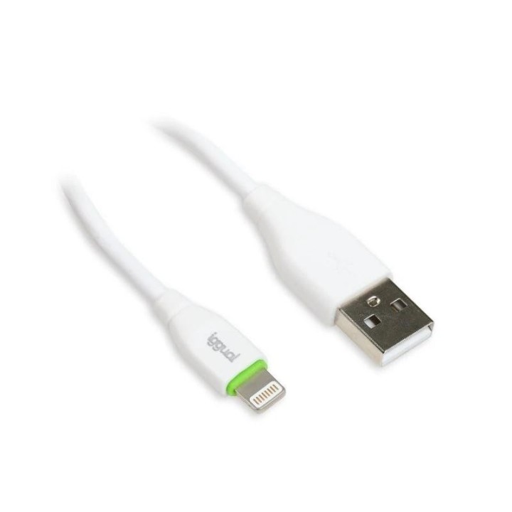 iggual cable usb-a/lightning 100 cm blanco