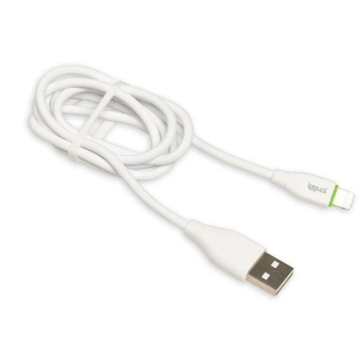 iggual cable usb-a/lightning 100 cm blanco
