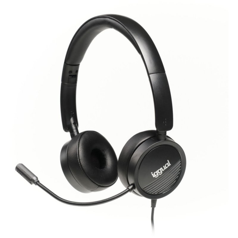 iggual auriculares con micro dual tech usb/3,5 mm