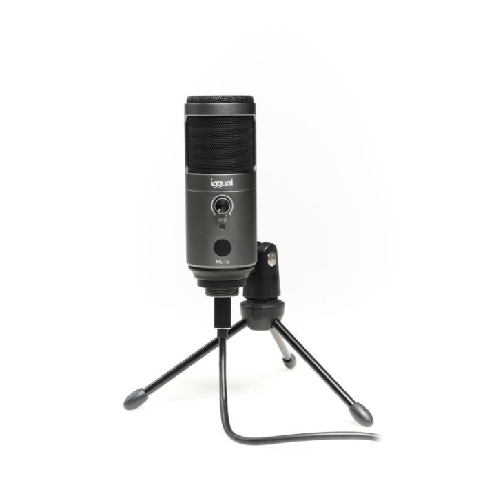 iggual microfono condensador podcasting pro gris