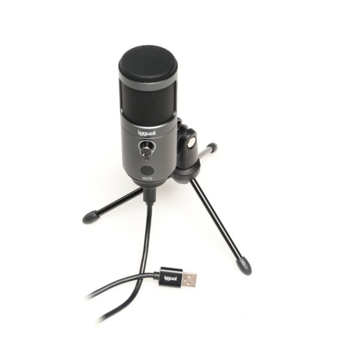 iggual microfono condensador podcasting pro gris