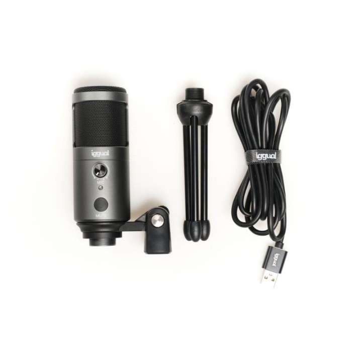 iggual microfono condensador podcasting pro gris