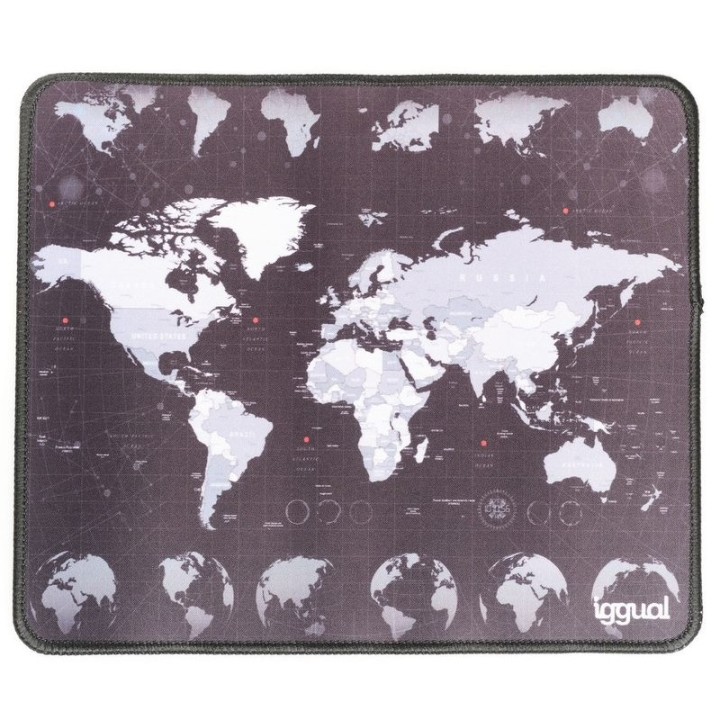 iggual alfombrilla mapamundi raton 30x25 cm