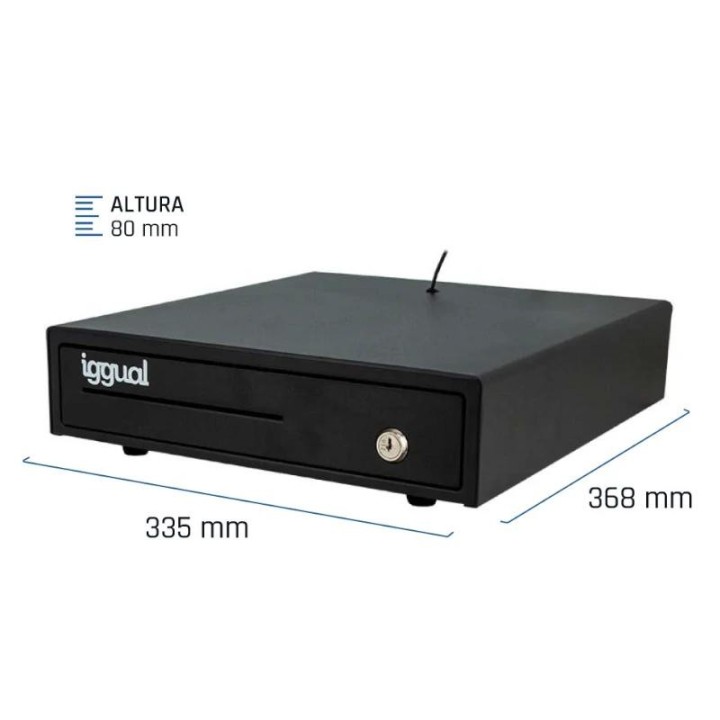 iggual cajon portamonedas iron-15 37cm 4+8 negro