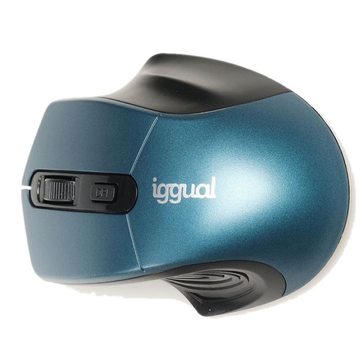 iggual raton inalambrico ergonomic-l-1600dpi azul