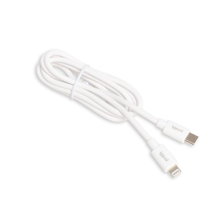 iggual cable usb-c/lightning 100 cm blanco q3.0 3a