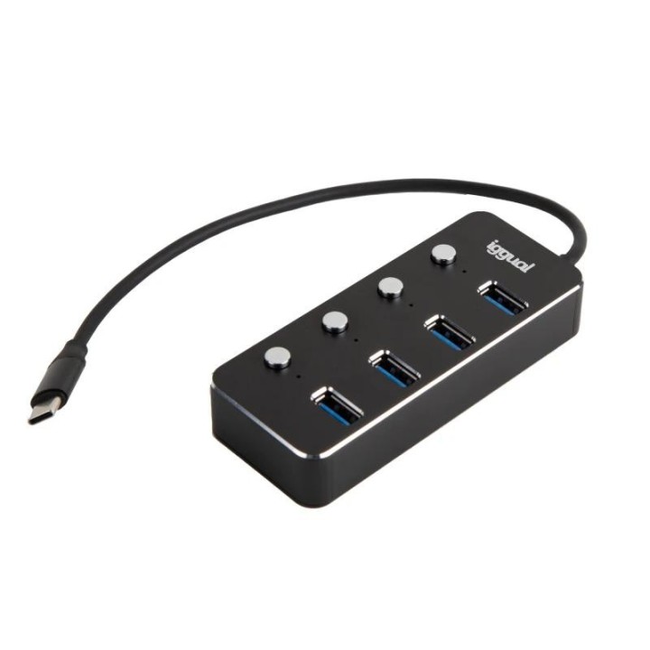 iggual hub tipo c x 4 puertos usb 3.1 4buttons