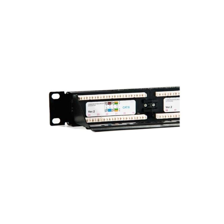 2lan patch panel 19 cat6 24 puertos utp