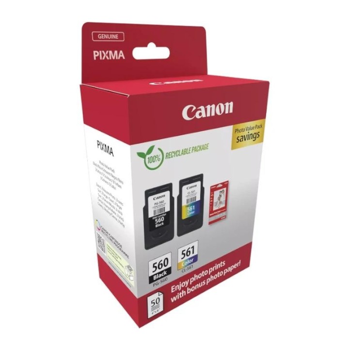 canon cartucho multipack pg-560 /cli-561+ papel fo