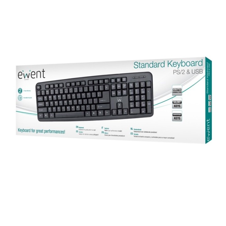 ewent teclado slim ew3109 usb negro
