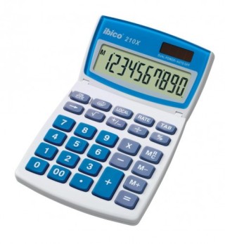 ibico calculadora de sobremesa de 10 digitos modelo 210x solar / pila ibico ib410079