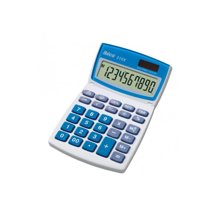 ibico calculadora de sobremesa de 10 digitos modelo 210x solar / pila ibico ib410079