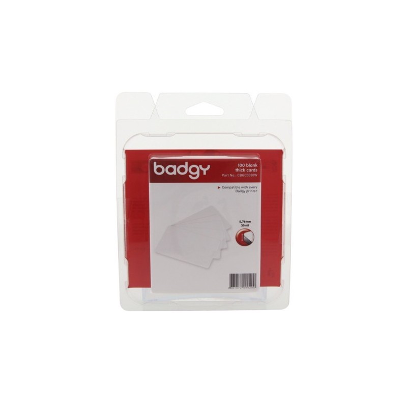 badgy pack 100 tartejas pvc badgy cbgc0030w