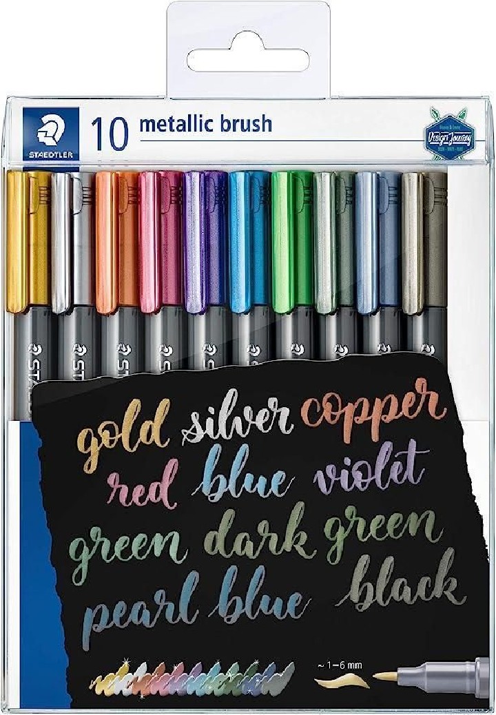 est. 10 rotulad staedtler metallic brush