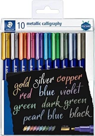 est. 10 rotulad staedtler metallic calligraphy