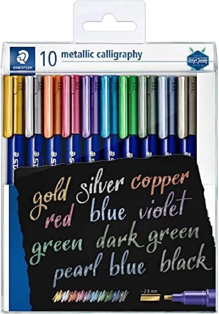 est. 10 rotulad staedtler metallic calligraphy