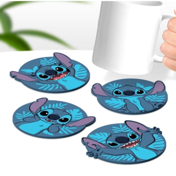 paladone pack de 4 posavasos disney stitch