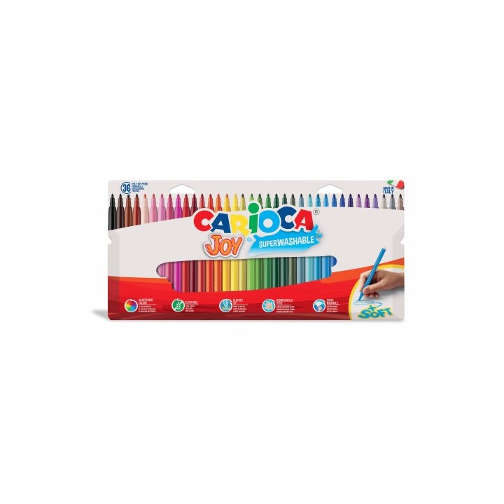 carioca estuche 36 rotuladores joy bolsa carton carioca 40556