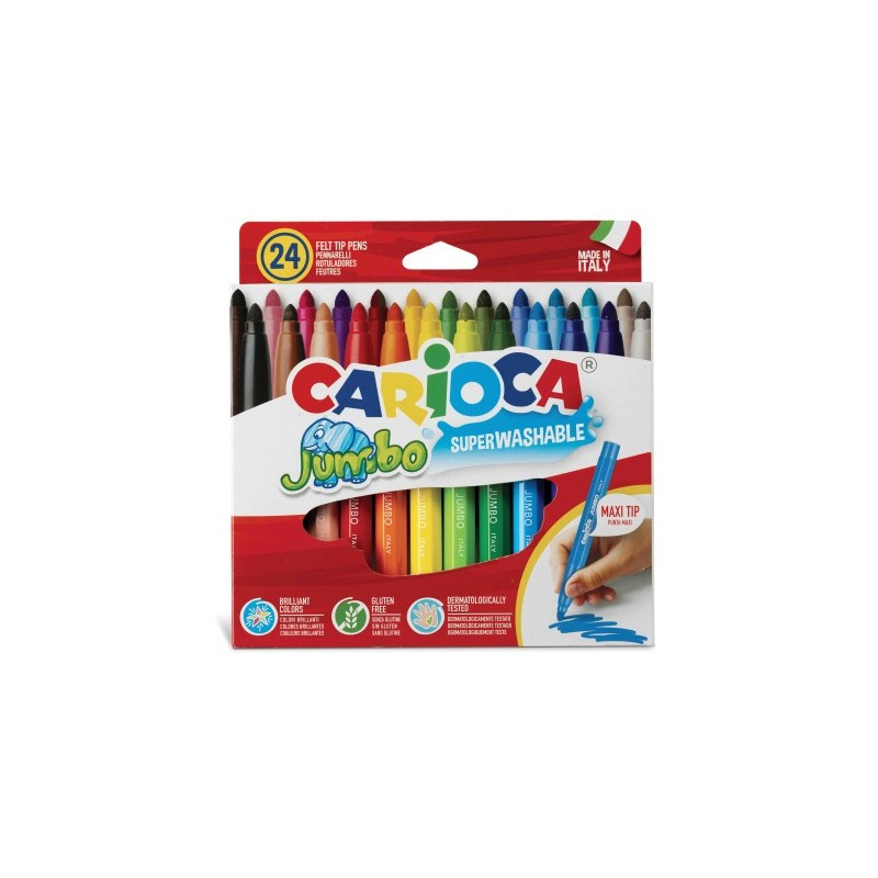 carioca caja 24 rotuladores jumbo colores surtidos carioca 40570