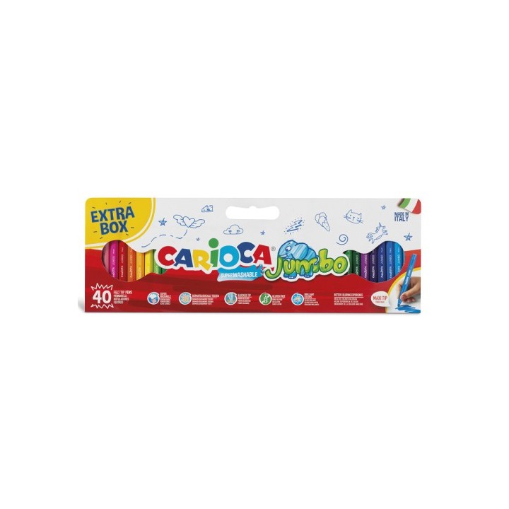 carioca caja 40 rotuladores jumbo carioca 41258