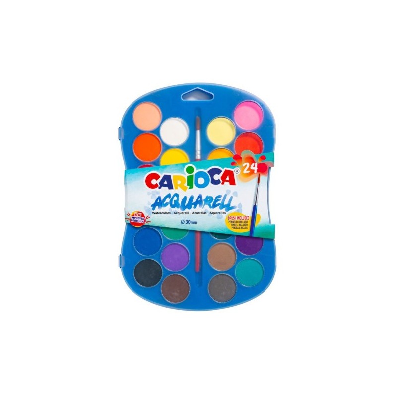 carioca estuche 24 acuarelas carioca 42405