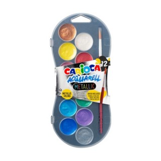 carioca estuche acuarelas metallic 12 colores carioca 42407