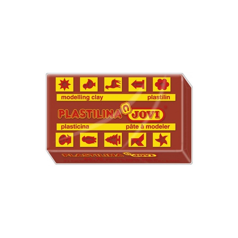 jovi caja 30 pastillas plastilina 50 g - marron jovi 7009