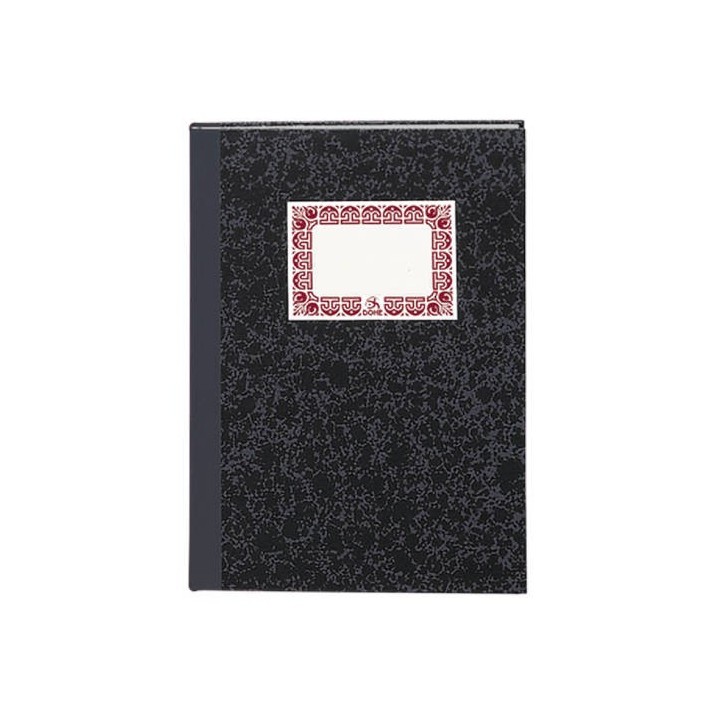 dohe cuaderno cartone contabilidad cuadricula gris oscuro folio natural 100 hojas dohe 09956