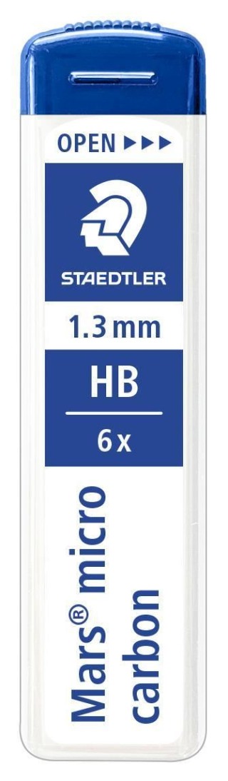 est. 6 minas staedtler mars micro 1.3 250 13-hb