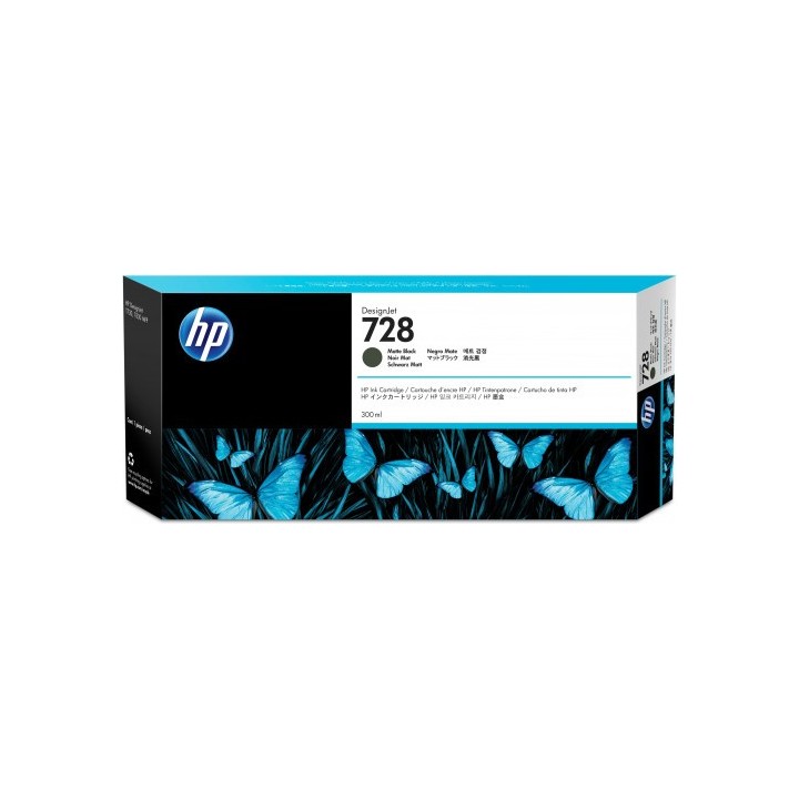hp hp cartucho de tinta designjet 728 negro mate de 300 ml