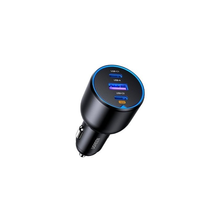 cargador coche ugreen 2usb-c pd+usb-a  130w cargador de coche 130w cargador rapido de coche