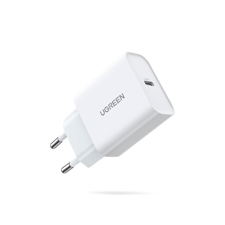 cargador ugreen  pd 20w eu white cargador pd 20w blanco