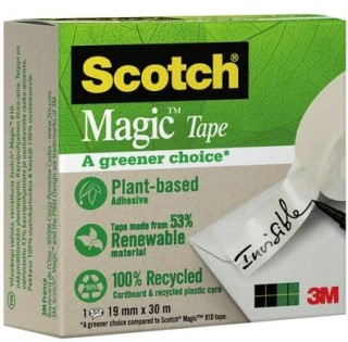 scotch rollo cinta invisible 19mm x 33m magicde origen vegetal caja carton 9-1930r scoth 7100044086