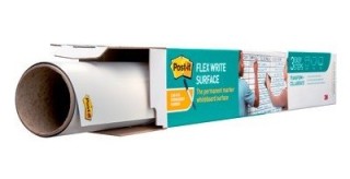 post-it superficie adhesiva de borrado en seco 0,609x0,914m super sticky flex write rollo fws3x2 pos