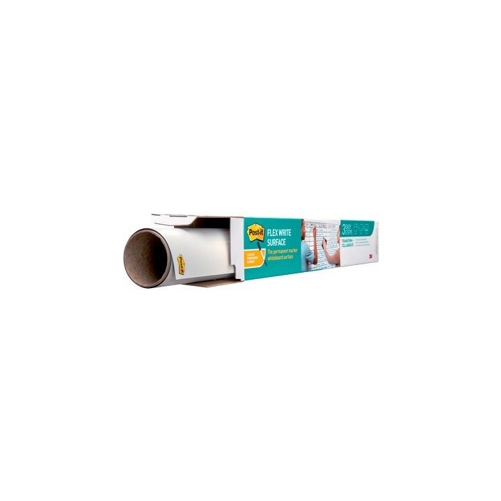 post-it superficie adhesiva de borrado en seco 0,609x0,914m super sticky flex write rollo fws3x2 pos