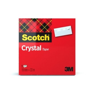 scotch rollo cinta transparente 19mm x 33m crystal 600/1933 caja carton scoth 7100027387