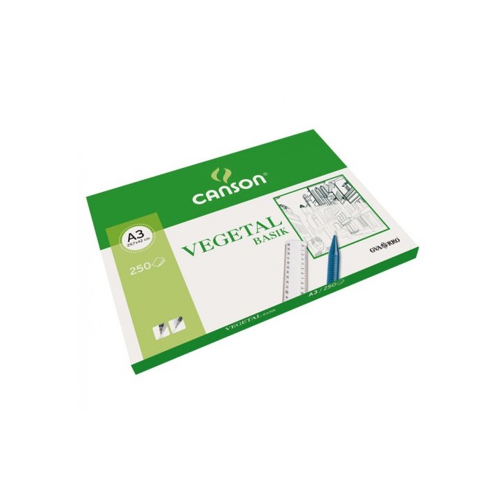canson paquete 250 hojas papel vegetal a3 90g guarro canson c200406244