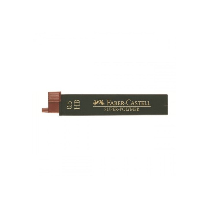 faber-castell estuche 12 minas 0.5mm super polimeras hb faber castell 120500