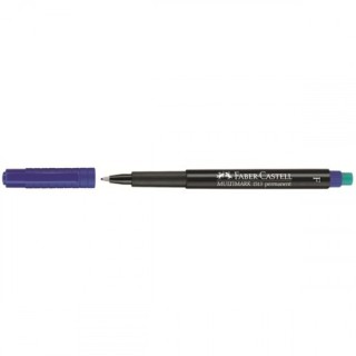 faber-castell marcador permanente multimark punta fina azul faber castell 151351