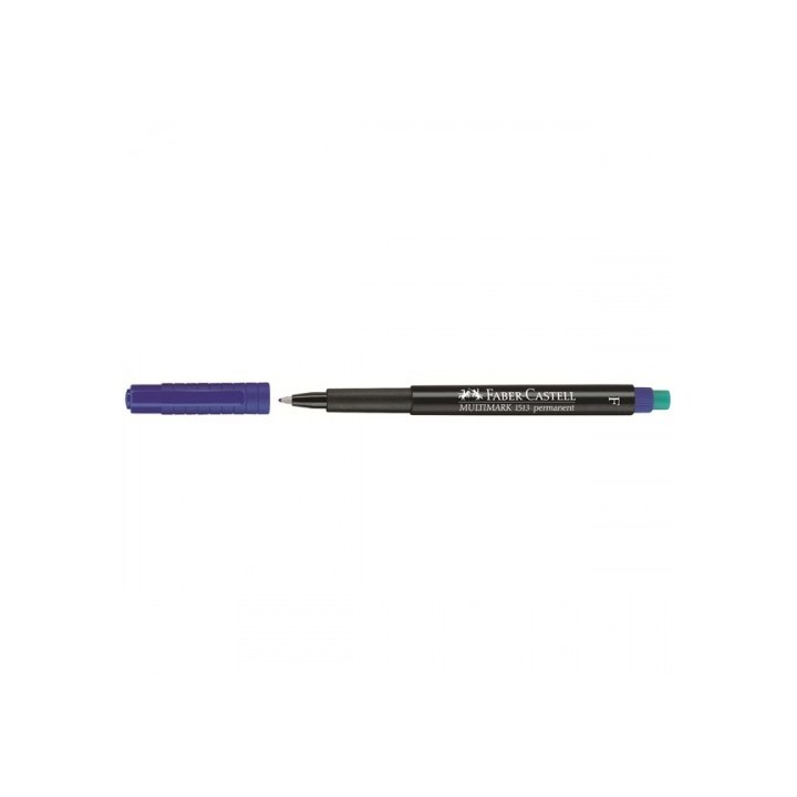 faber-castell marcador permanente multimark punta fina azul faber castell 151351